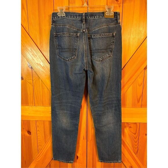 American Eagle Hi Rise Button Fly Girlfriend Blue Denim Jeans Size 4S (4594) - Picture 5 of 8
